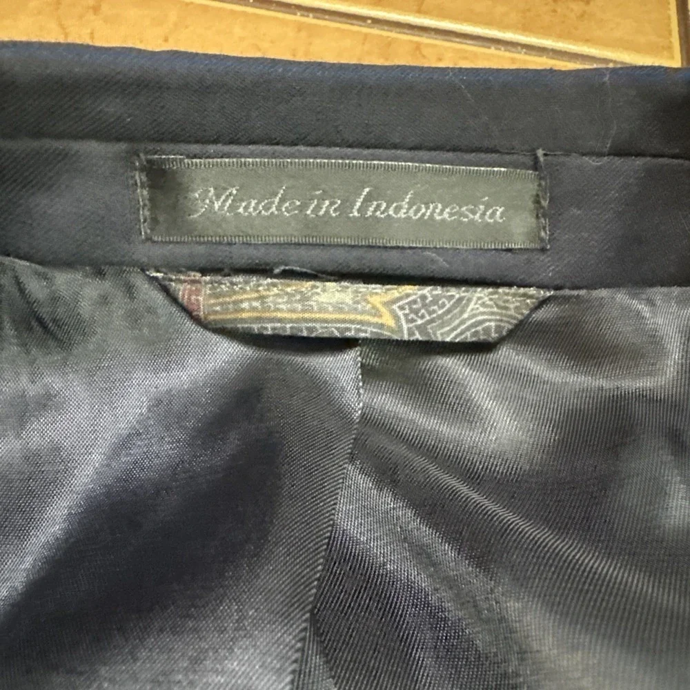 LRL Ralph Lauren Wool Blazer Sport Coat Jacket 46R Solid Black Natural‎ Stretch